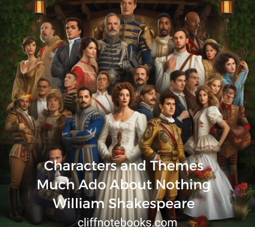 characters and themes in much ado about nothing william shakespeare cliffnote books